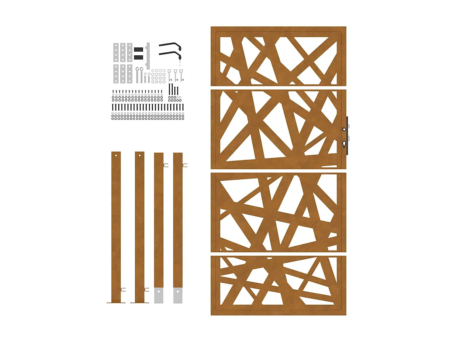 Porte de jardin acier résistant aux intempéries design lumière