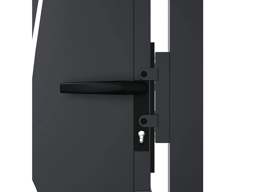 Puerta de jardín antracita 105x80 cm acero diseño césped