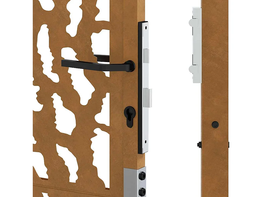 Weerbestendige stalen tuinpoort met traceerbaar design