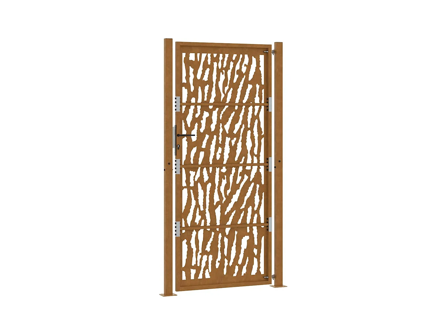 Wetterfestes Gartentor aus Stahl mit durchbrochenem Design