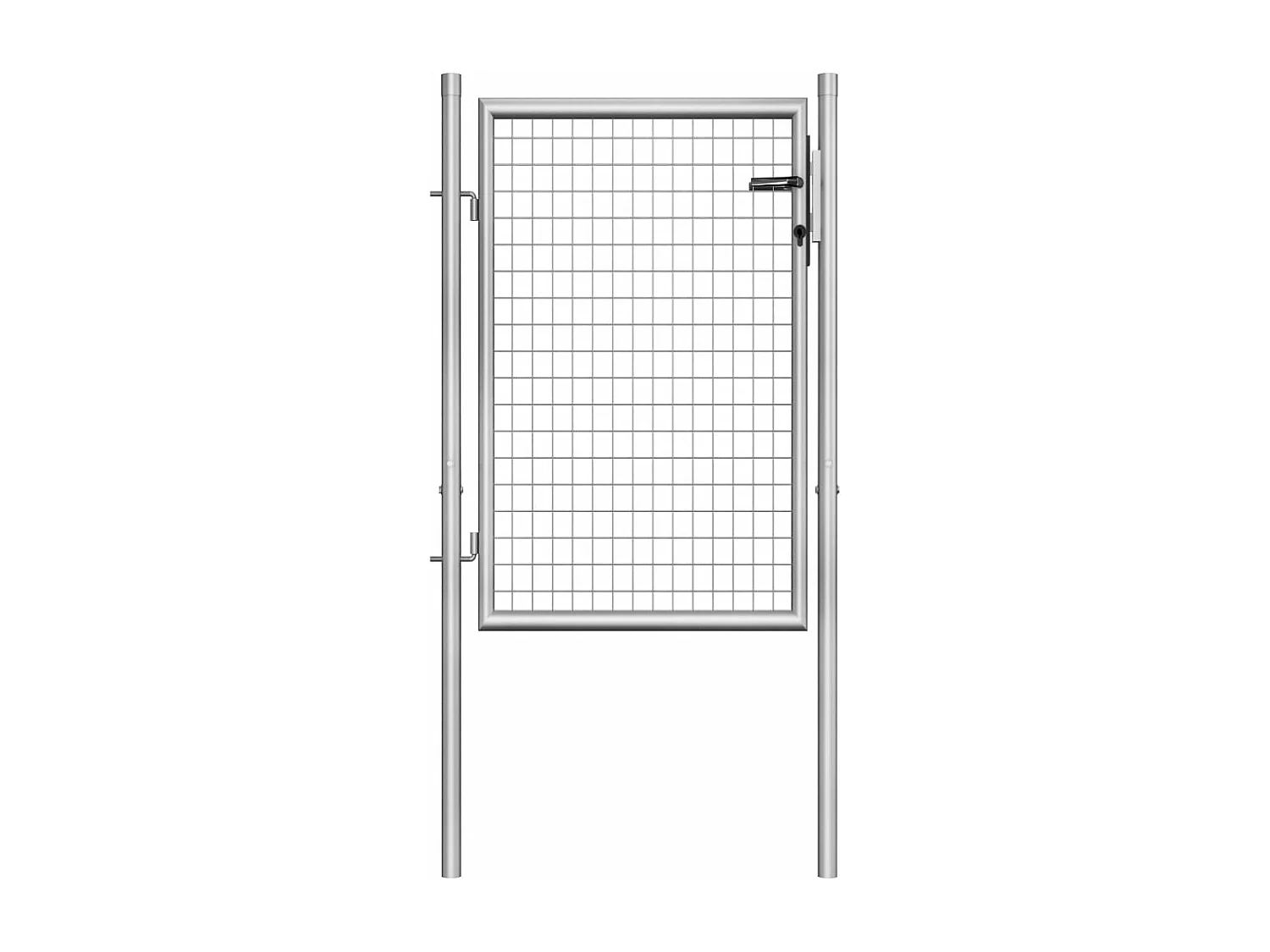 Gartentor Verzinkter Stahl 105x150 cm Silber