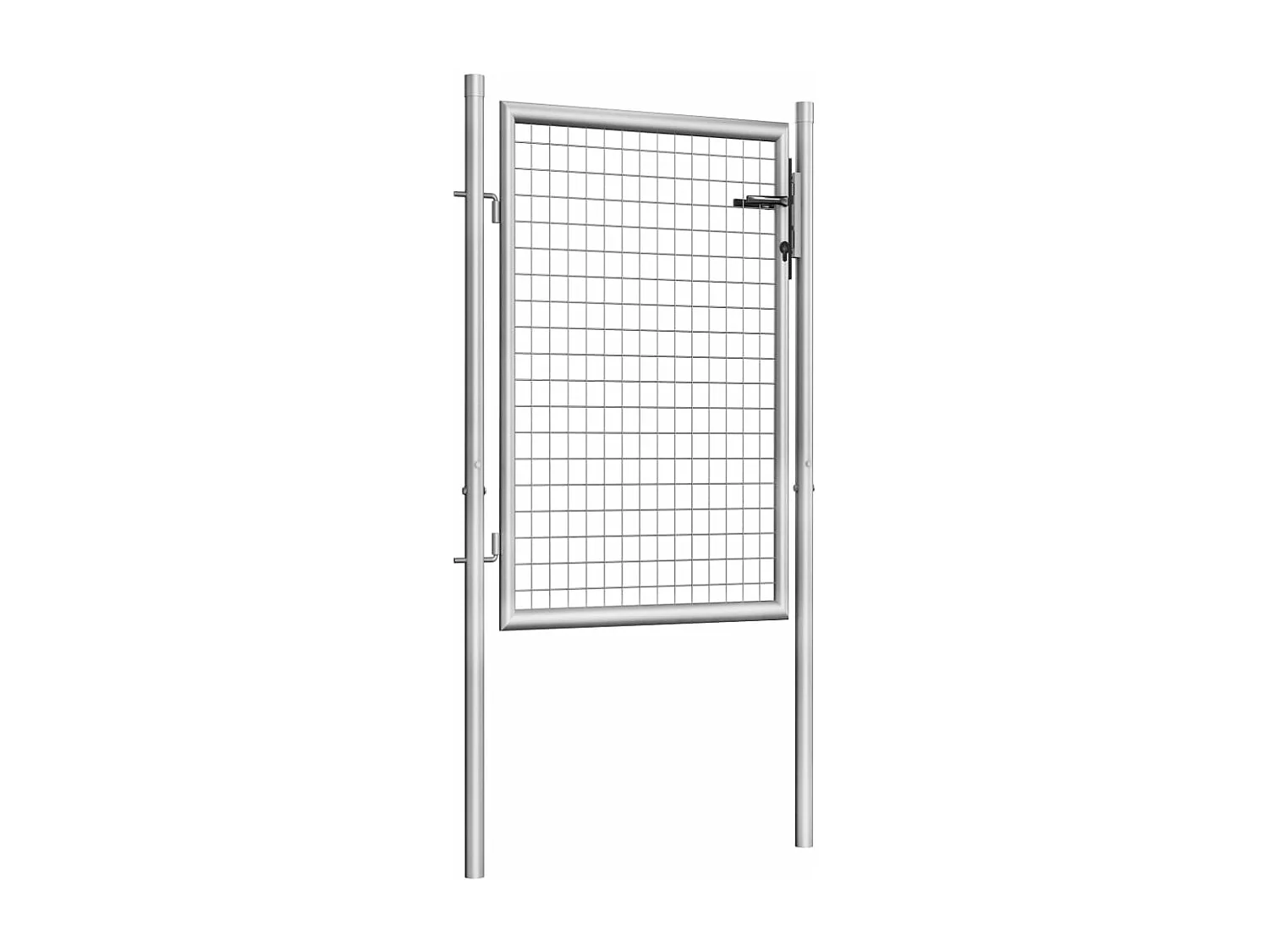 Gartentor Verzinkter Stahl 105x150 cm Silber