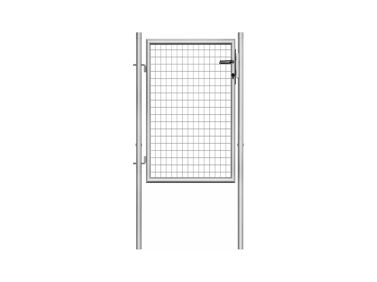 Porte de jardin Acier galvanisé 105x150 cm Argenté