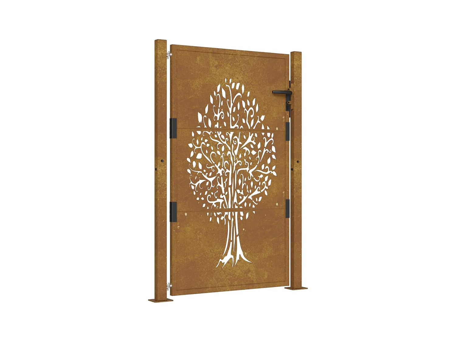 Portail de jardin 105x155 cm acier corten conception de l'arbre