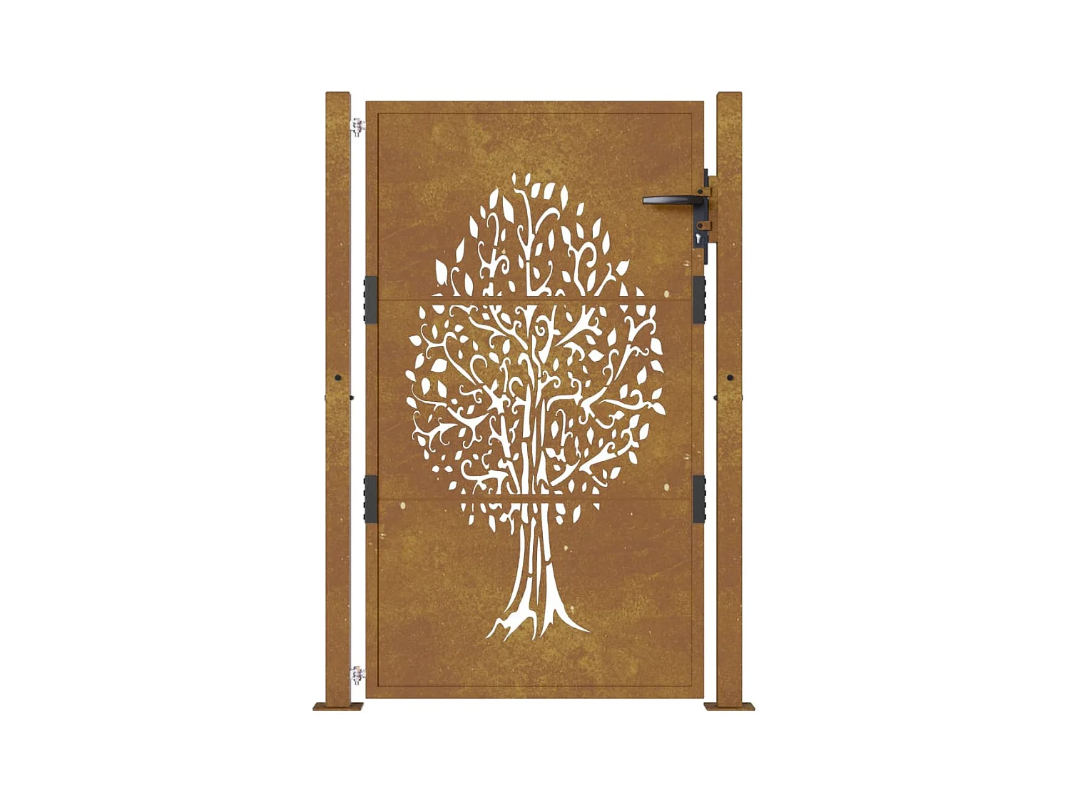 Portail de jardin 105x155 cm acier corten conception de l'arbre