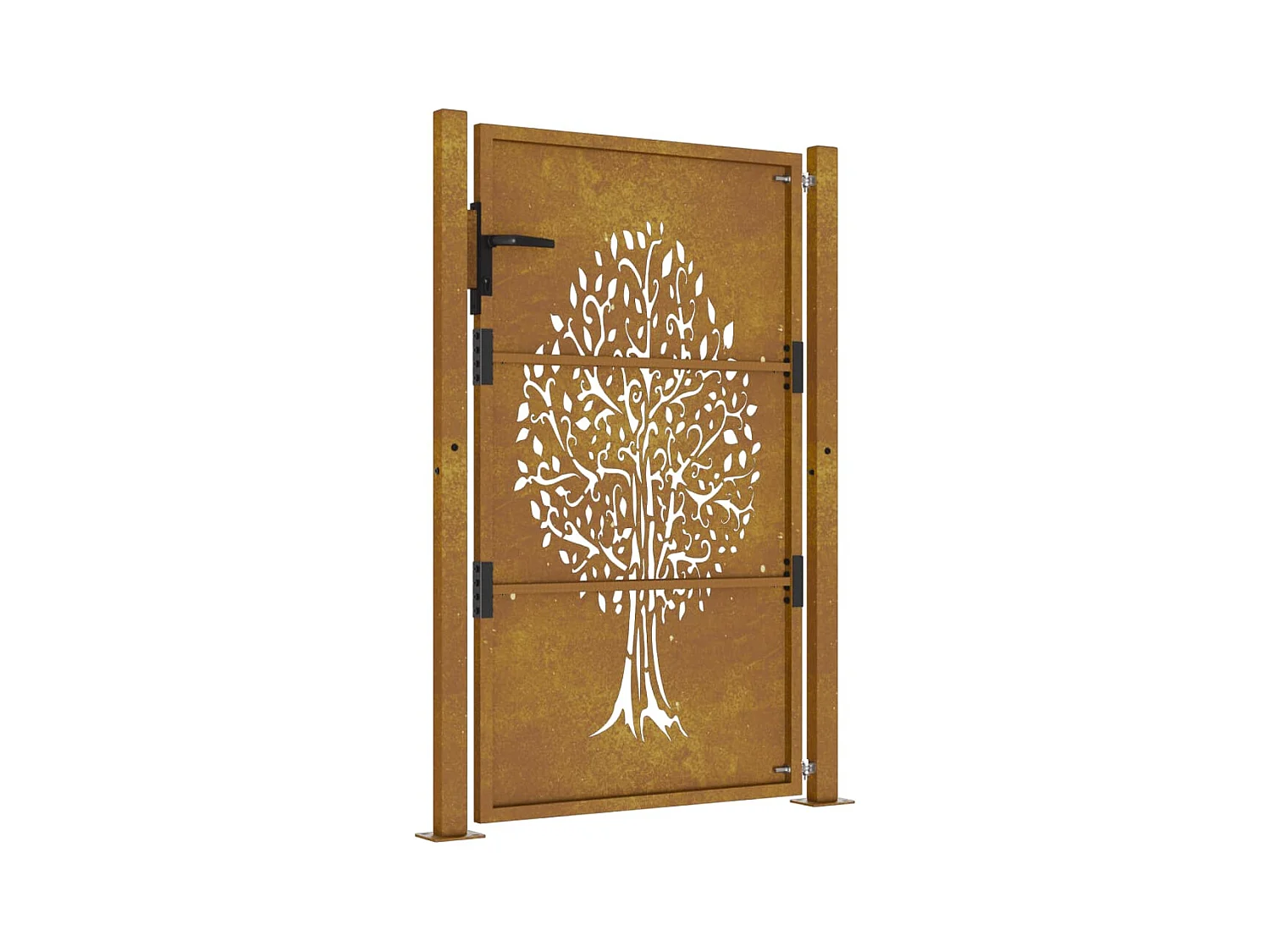 Portail de jardin 105x155 cm acier corten conception de l'arbre