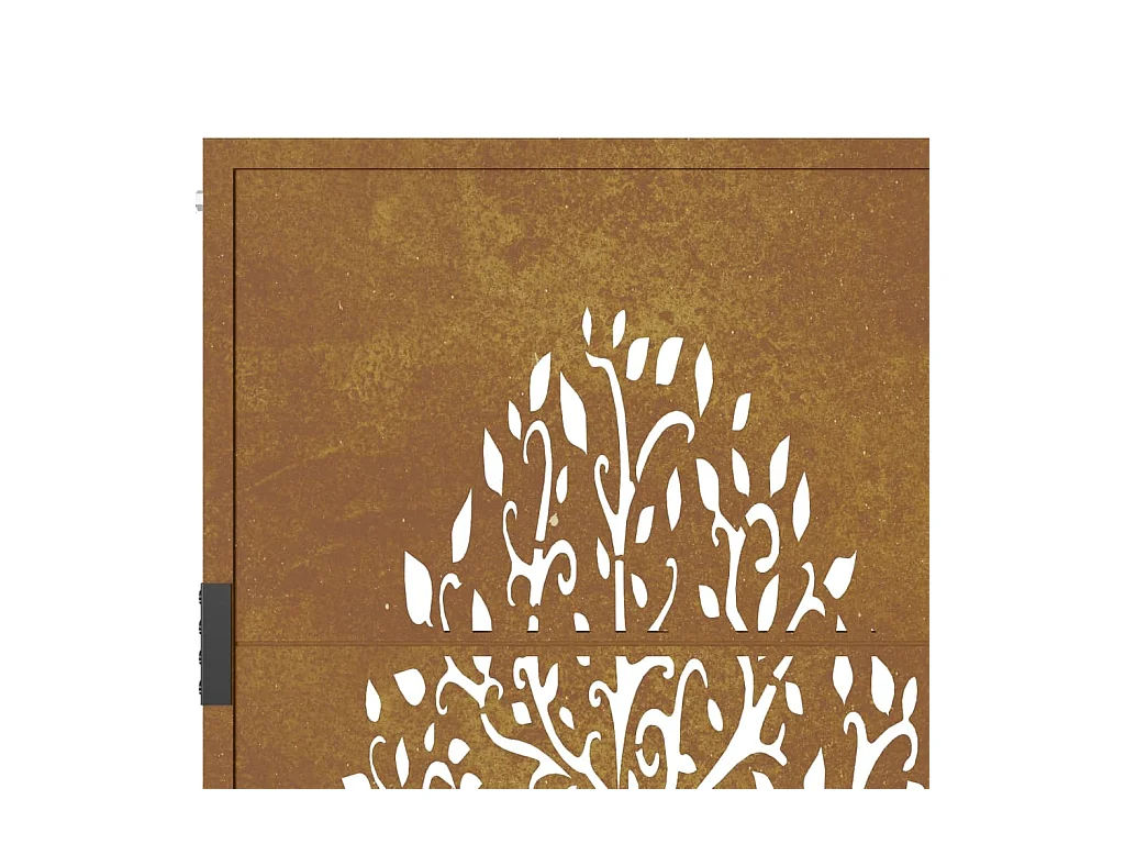 Portail de jardin 105x155 cm acier corten conception de l'arbre
