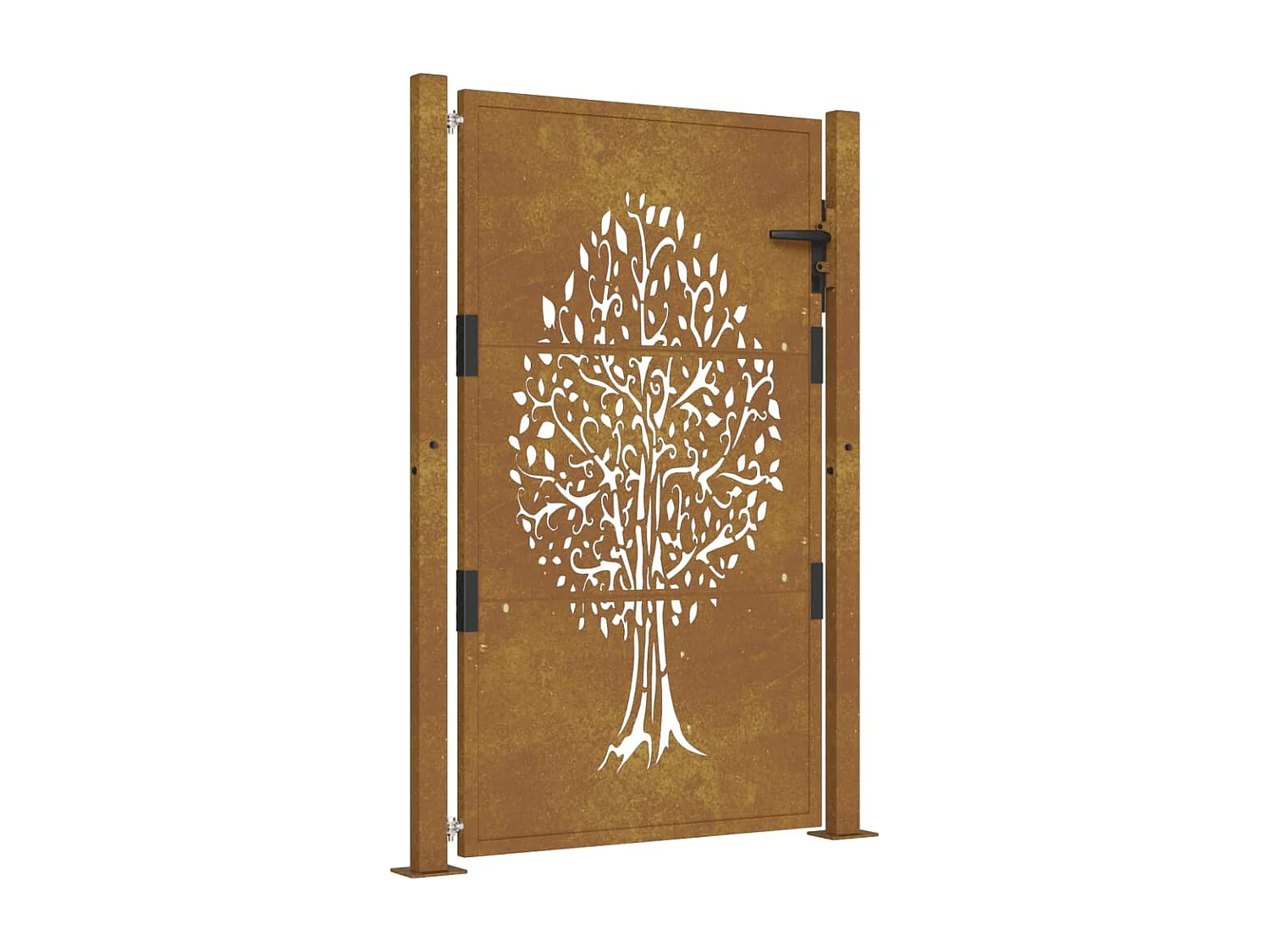 Portail de jardin 105x155 cm acier corten conception de l'arbre