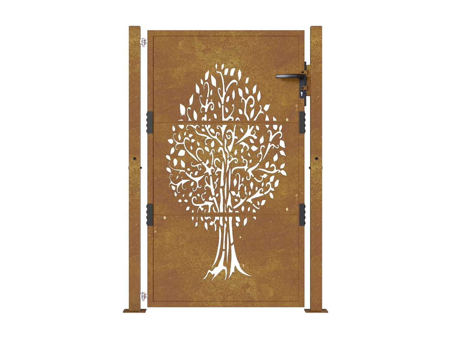Portail de jardin 105x155 cm acier corten conception de l'arbre