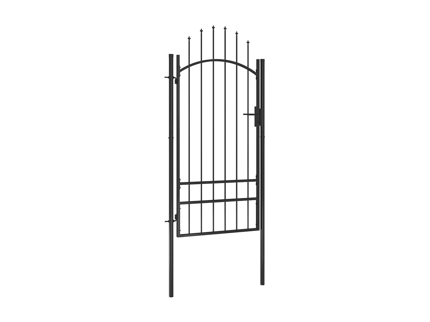 Tuinpoort Staal 1x2,5 m Zwart