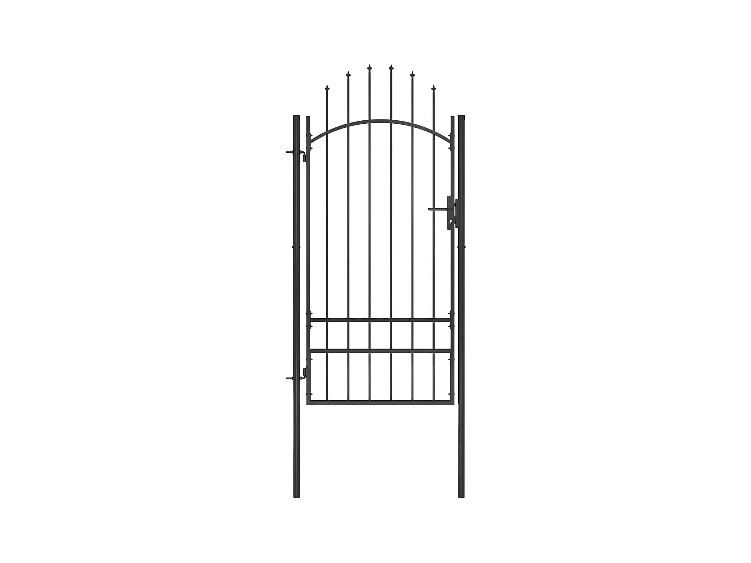 Cancello da giardino in acciaio 1x2,5 m nero