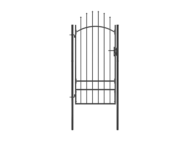 Cancello da giardino in acciaio 1x2,5 m nero