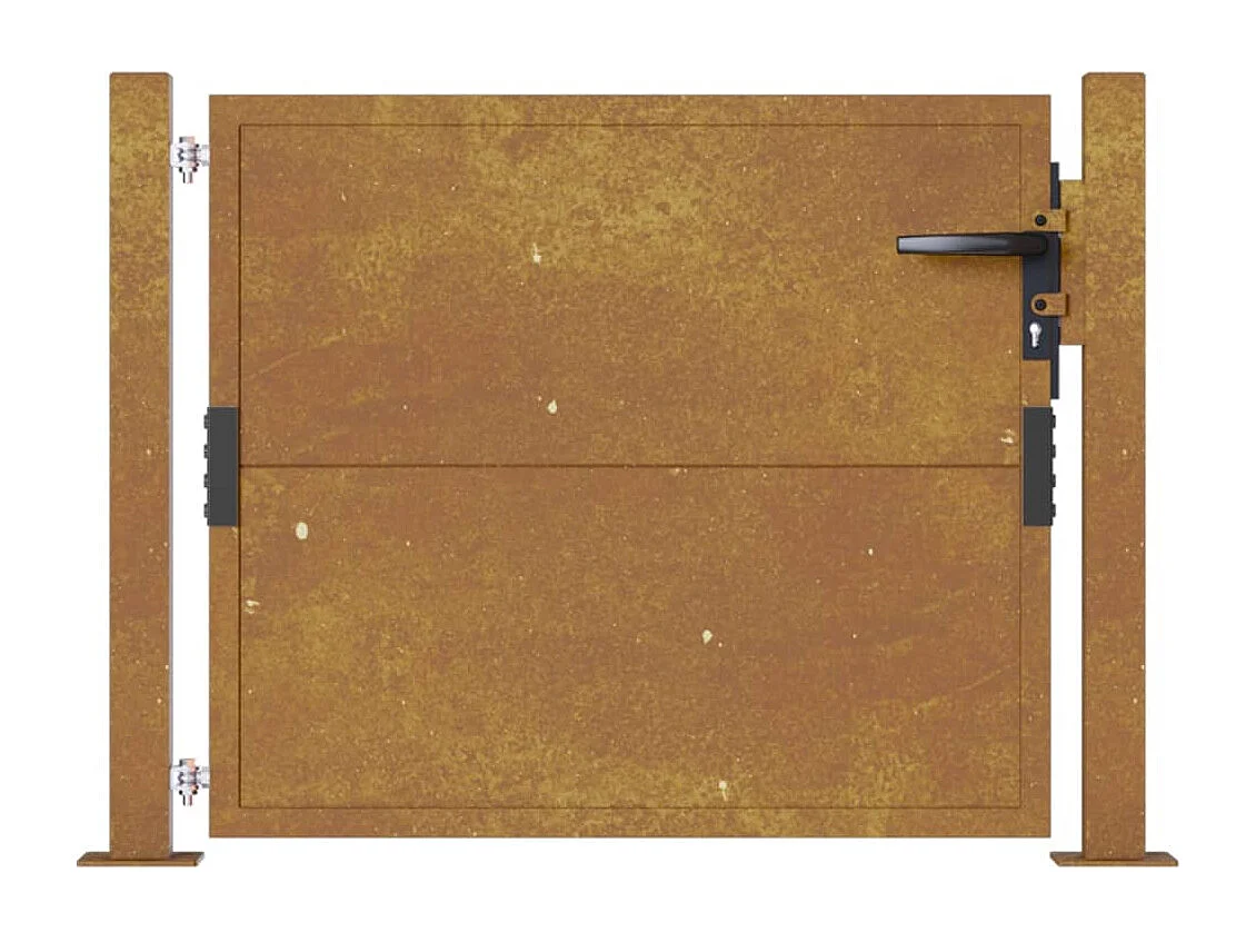 Portail de jardin 105x105 cm acier corten