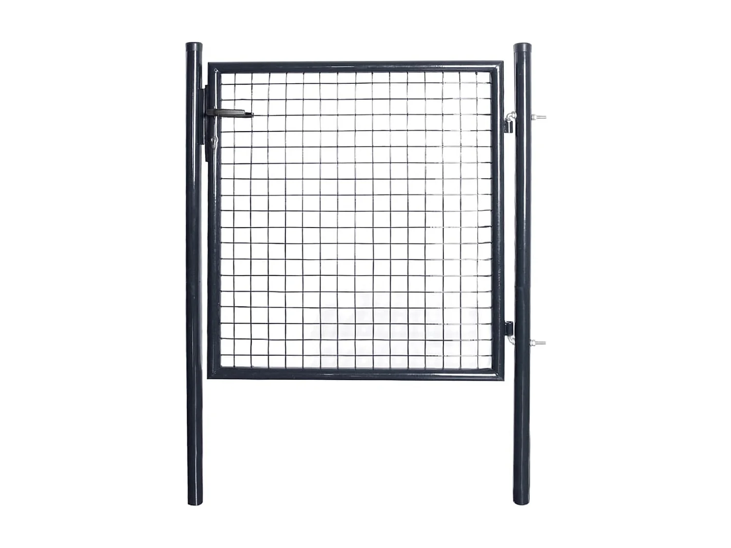 Puerta de jardín de malla de acero galvanizado 85,5x100 cm Gris