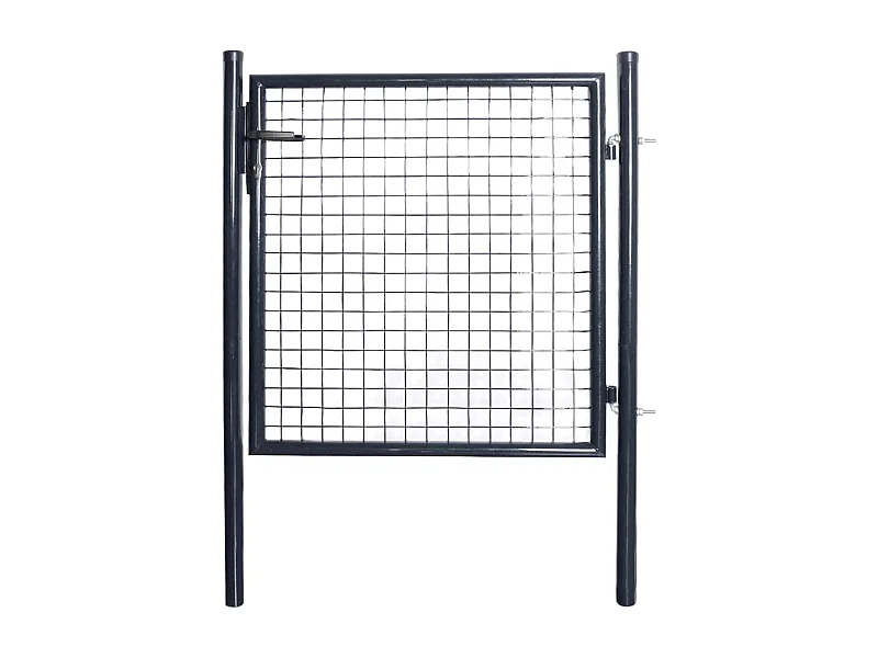 Portail en maille de jardin Acier galvanisé 85,5x100 cm Gris