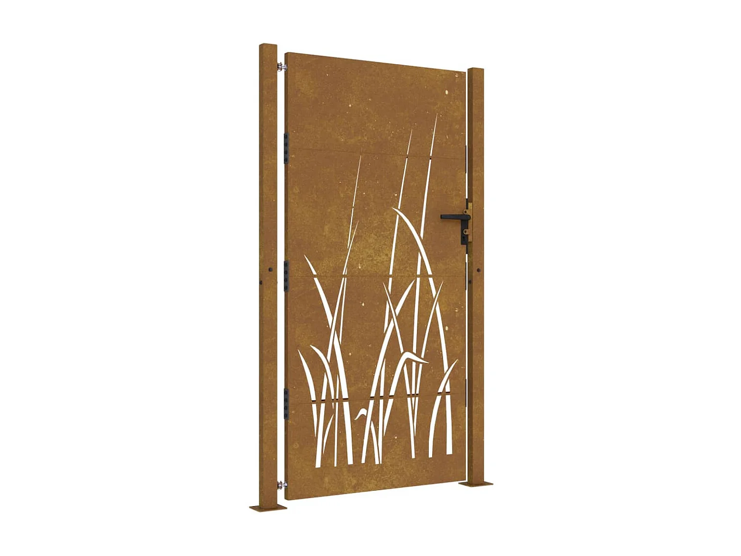 Gartentor 105x205 cm Cortenstahl Grasdesign