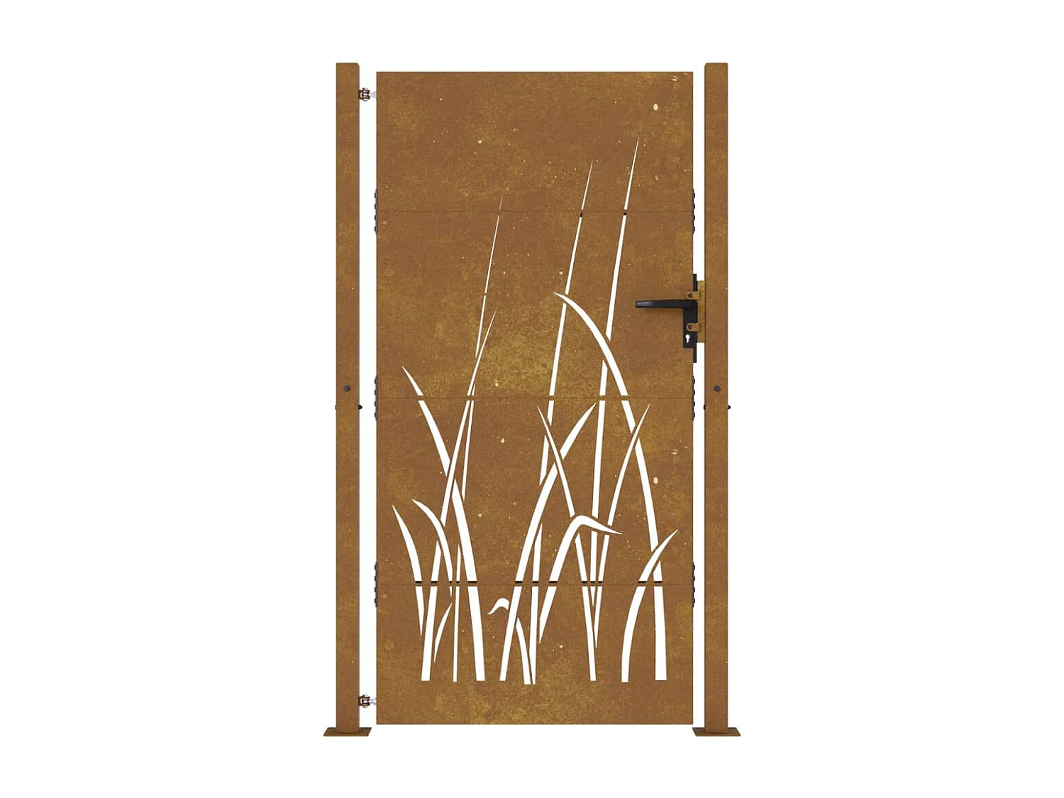 Gartentor 105x205 cm Cortenstahl Grasdesign