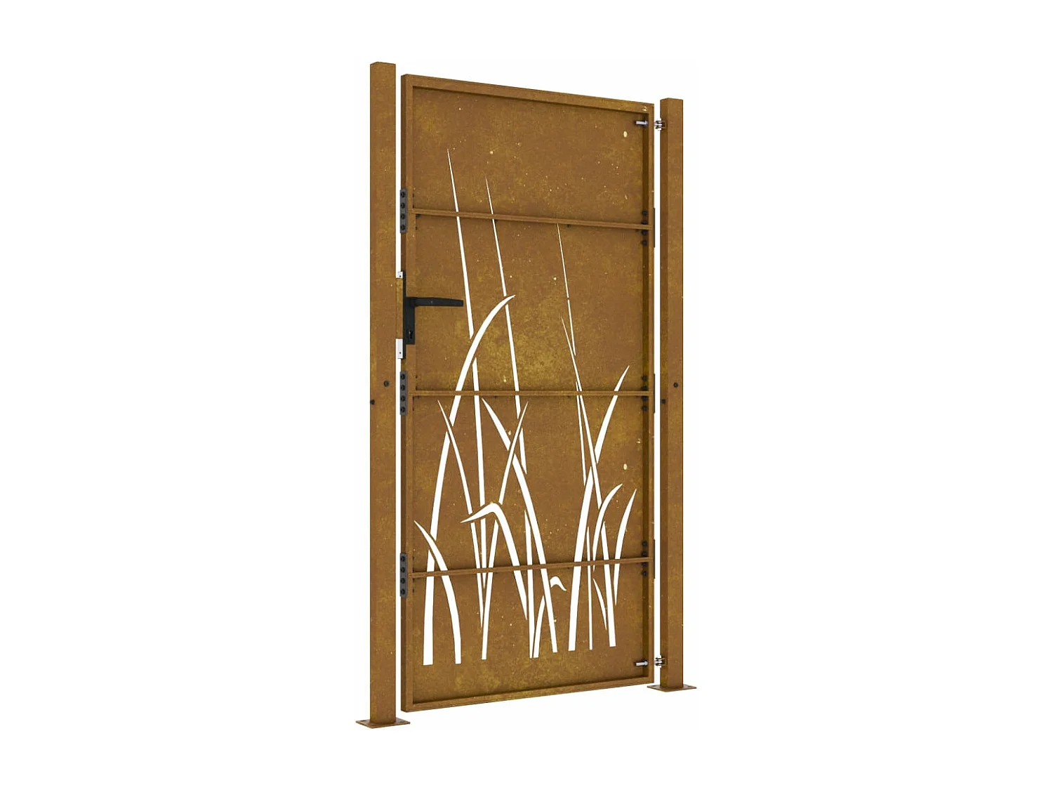 Gartentor 105x205 cm Cortenstahl Grasdesign