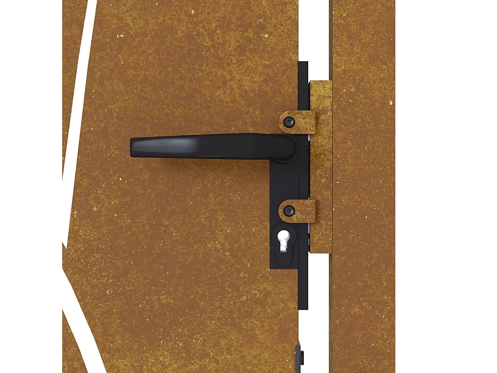 Gartentor 105x205 cm Cortenstahl Grasdesign