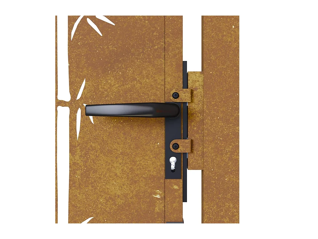 Tuinpoort 105x155 cm cortenstaal bamboe design