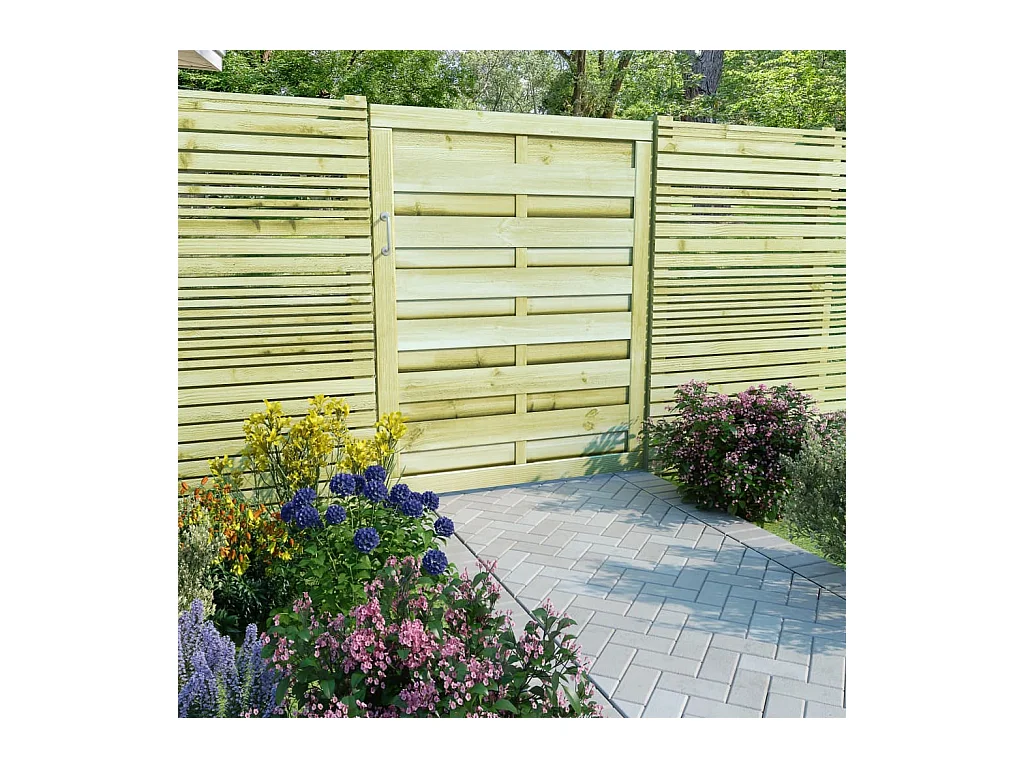 Portillon Bois de pin imprégné 100x125 cm Vert