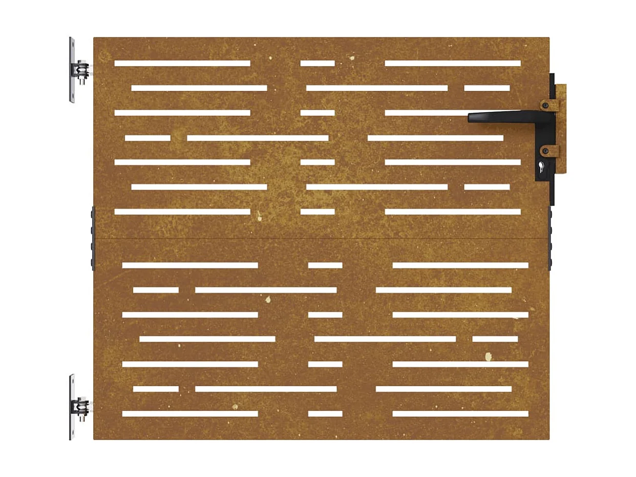 Tuinpoort 85x75 cm cortenstaal vierkant design