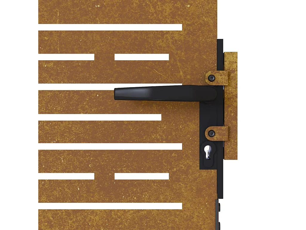 Tuinpoort 85x75 cm cortenstaal vierkant design