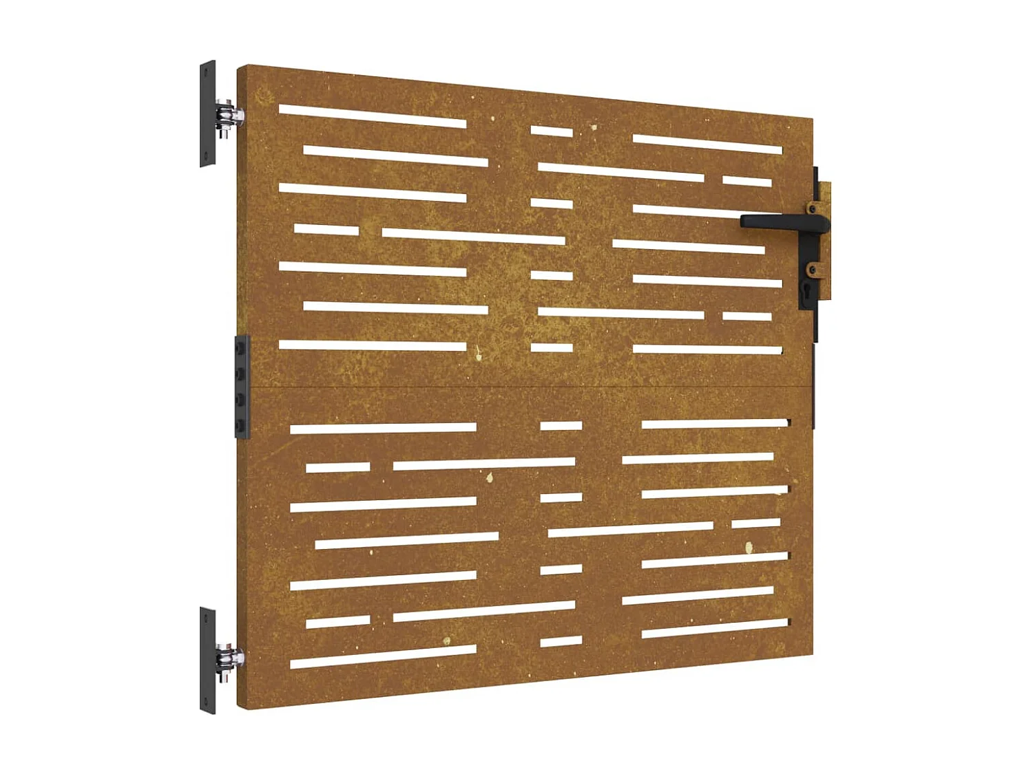 Portail de jardin 85x75 cm acier corten conception de carré