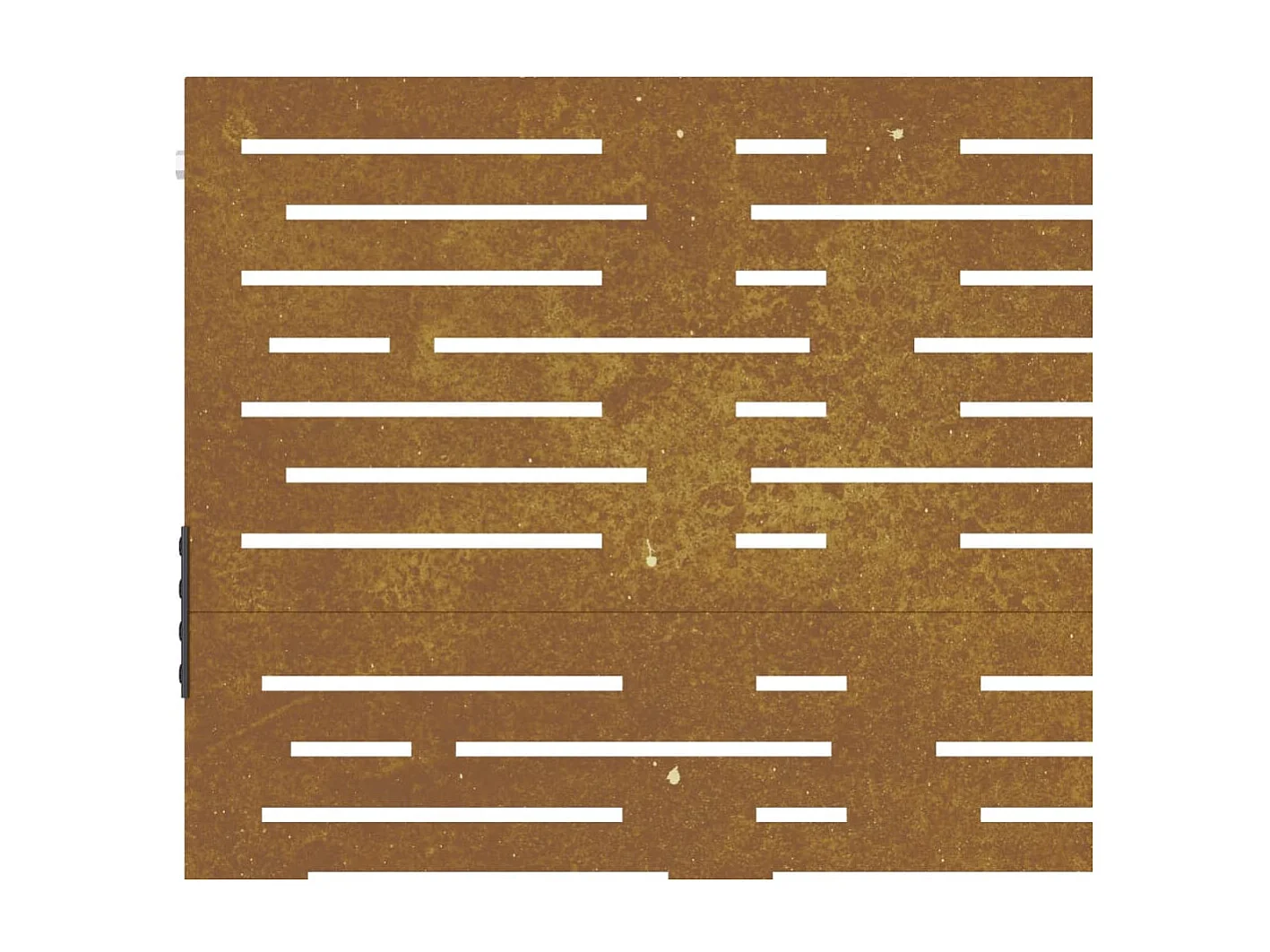 Portail de jardin 85x75 cm acier corten conception de carré