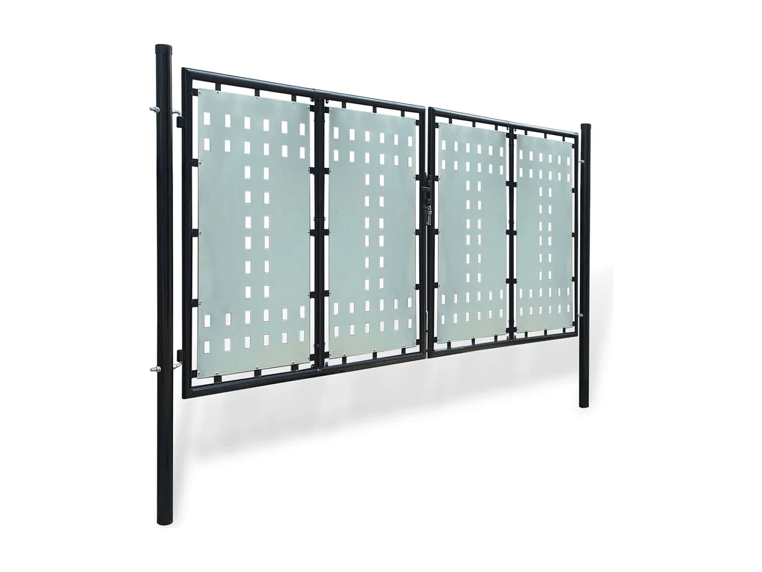 Portail simple de cl?ture Noir 300x175 cm