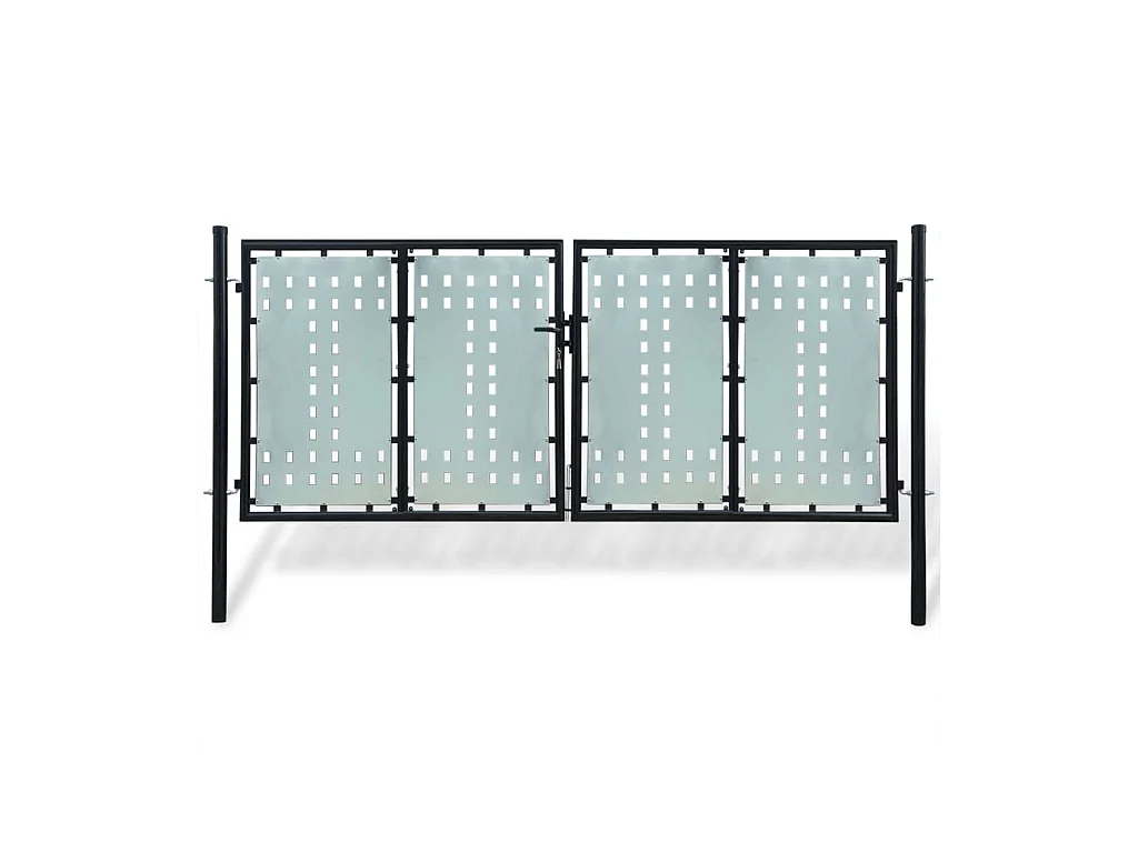 Portail simple de cl?ture Noir 300x175 cm
