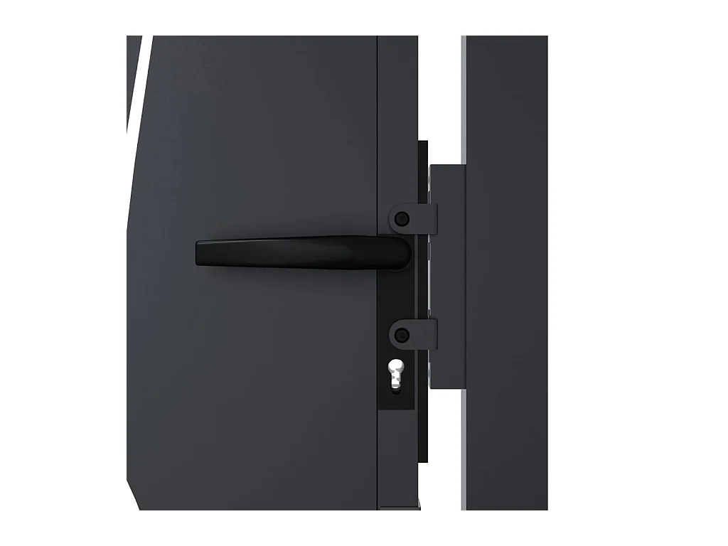 Gartentor Anthrazit 105x180cm Stahl Gras-Design