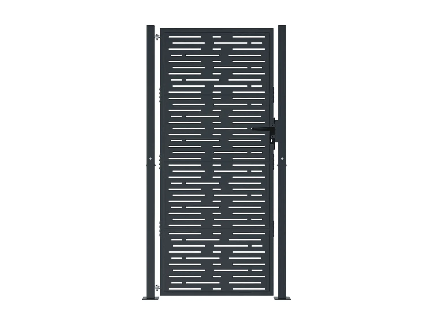 Cancello da giardino antracite 105x180 cm design quadrato