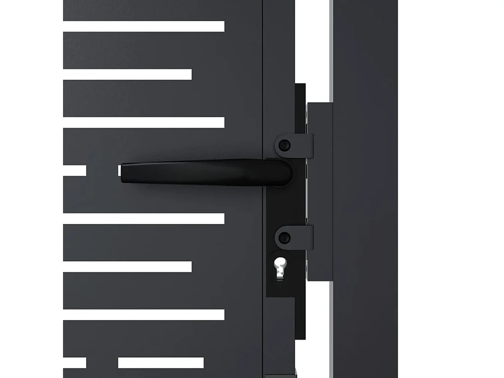 Cancello da giardino antracite 105x180 cm design quadrato