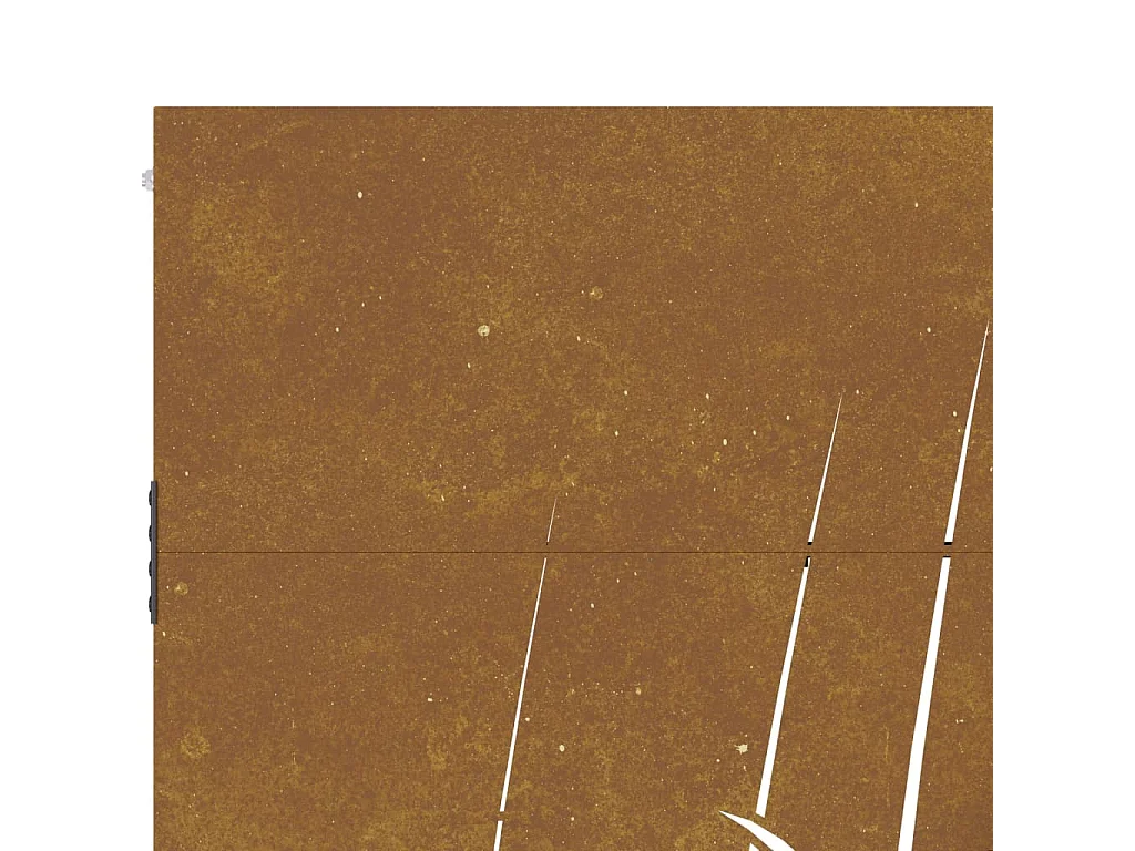 Portail de jardin 85x200 cm acier corten conception d'herbe