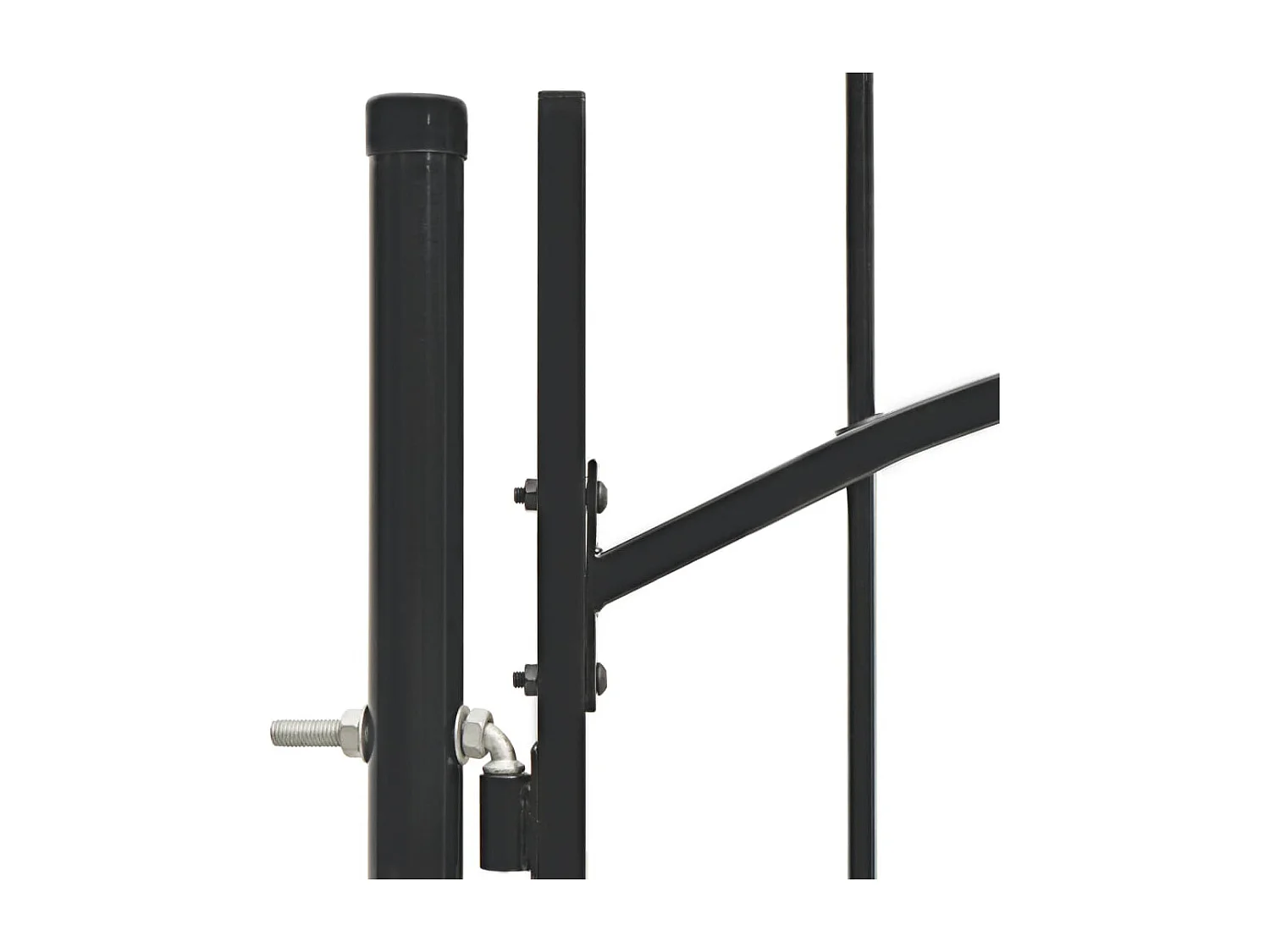 Portail de jardin Acier 1 x 1,5 m Noir