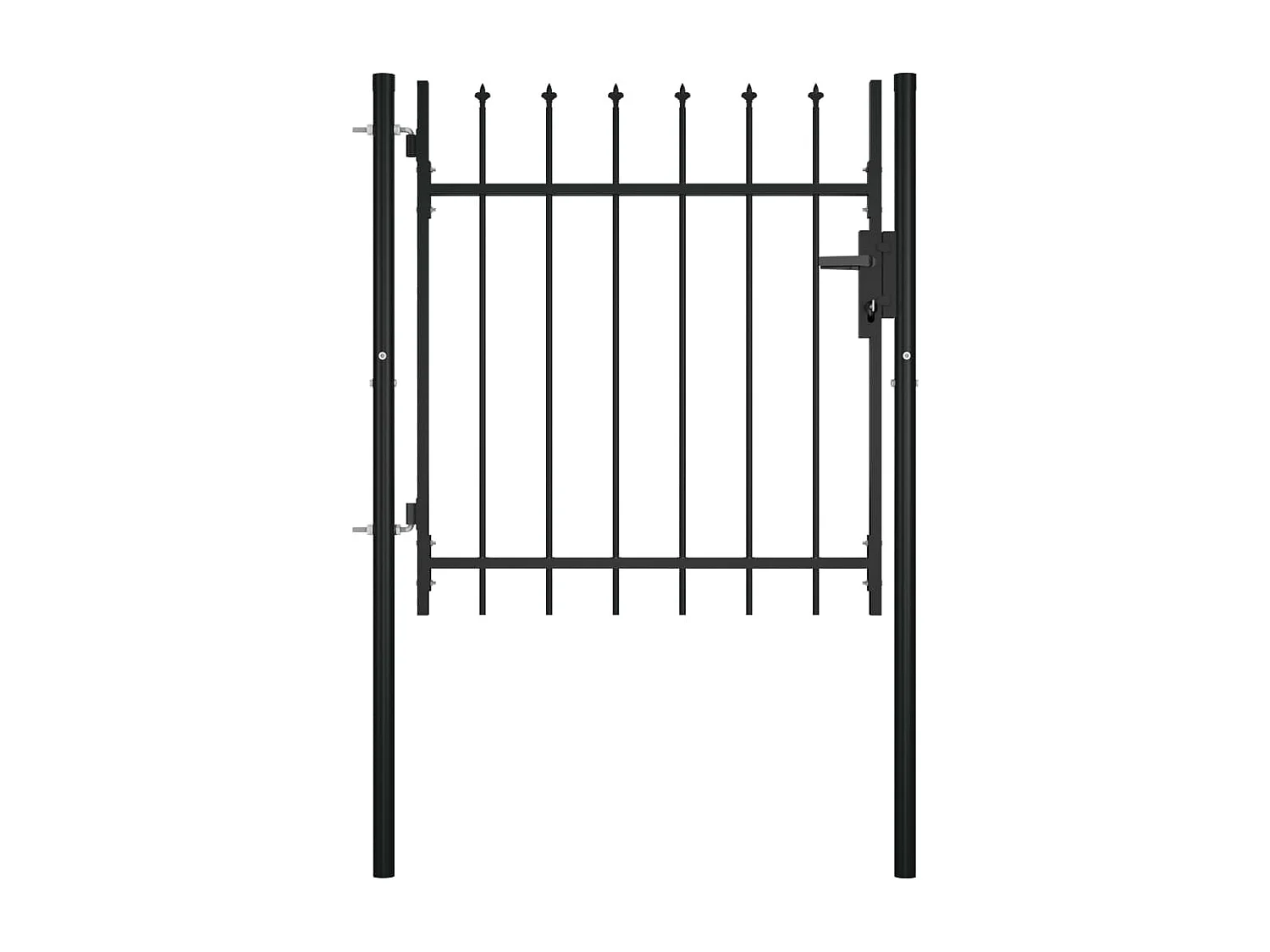 Portail avec haut sous forme de lance 100x75 cm