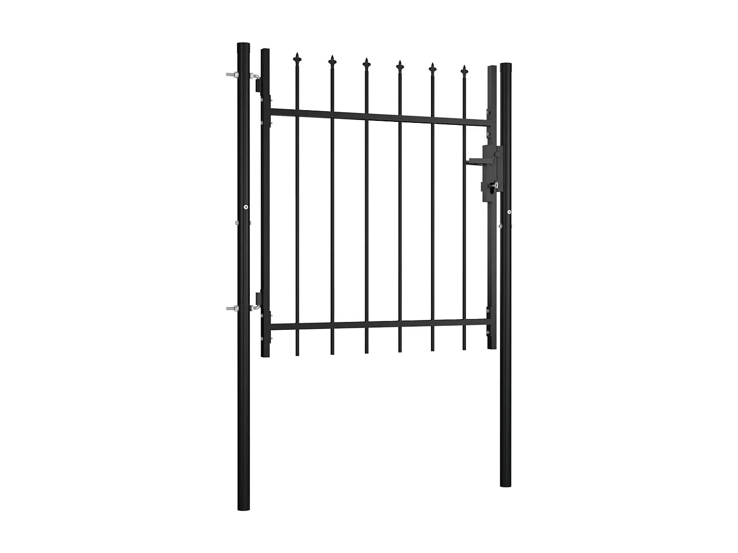 Portail avec haut sous forme de lance 100x75 cm