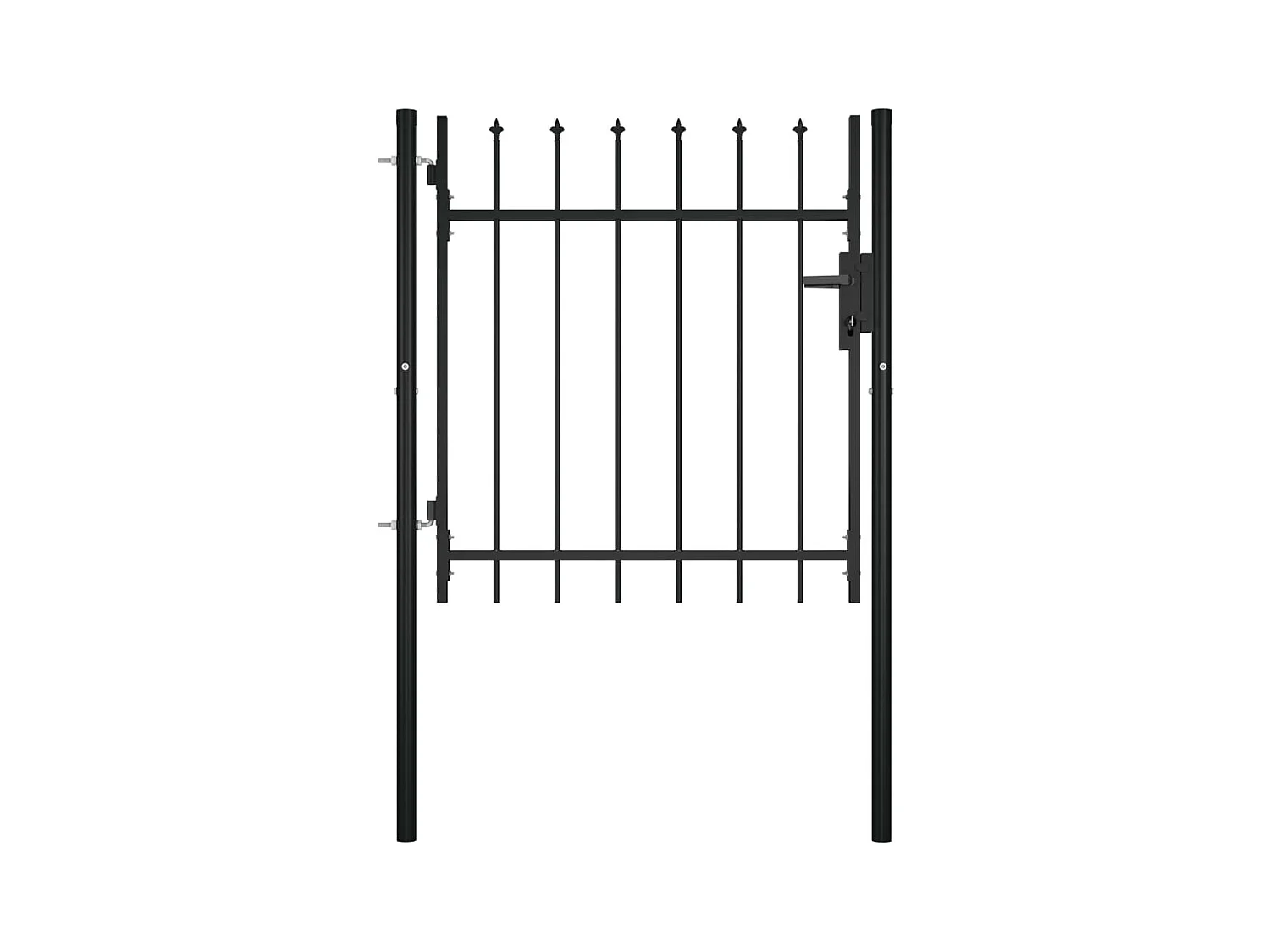 Portail avec haut sous forme de lance 100x75 cm