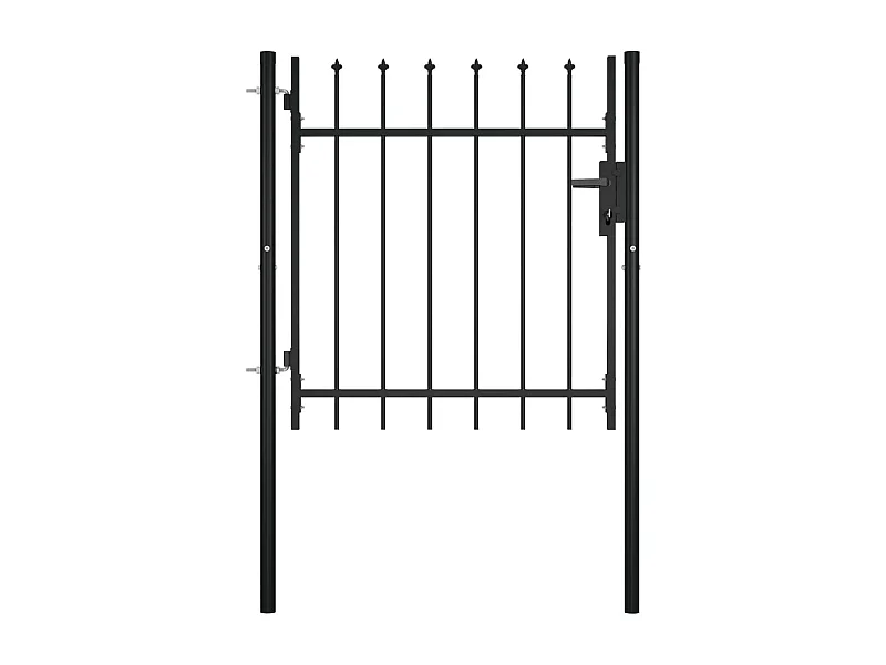 Portail avec haut sous forme de lance 100x75 cm