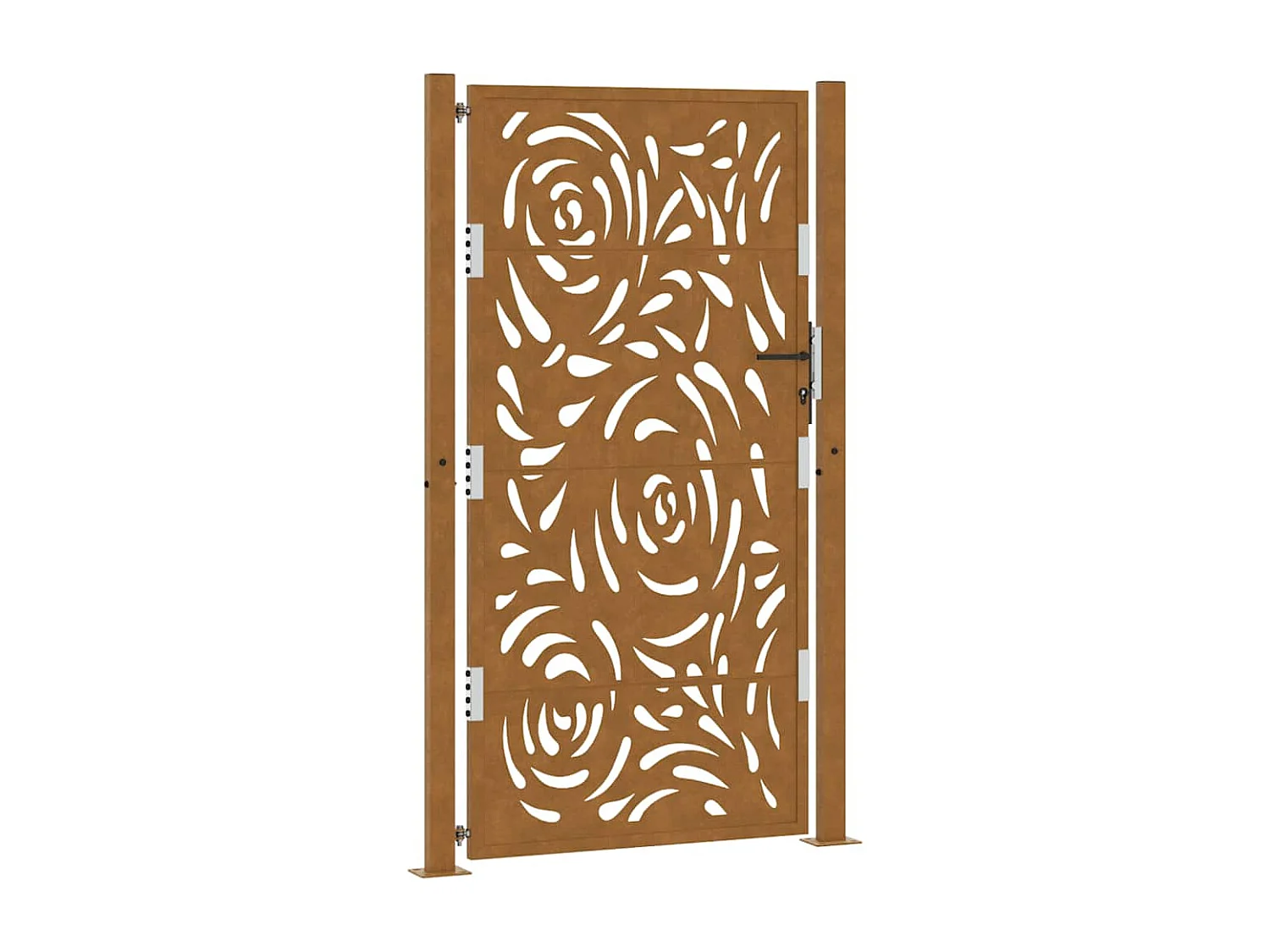 Porte de jardin acier résistant aux intempéries design flamme