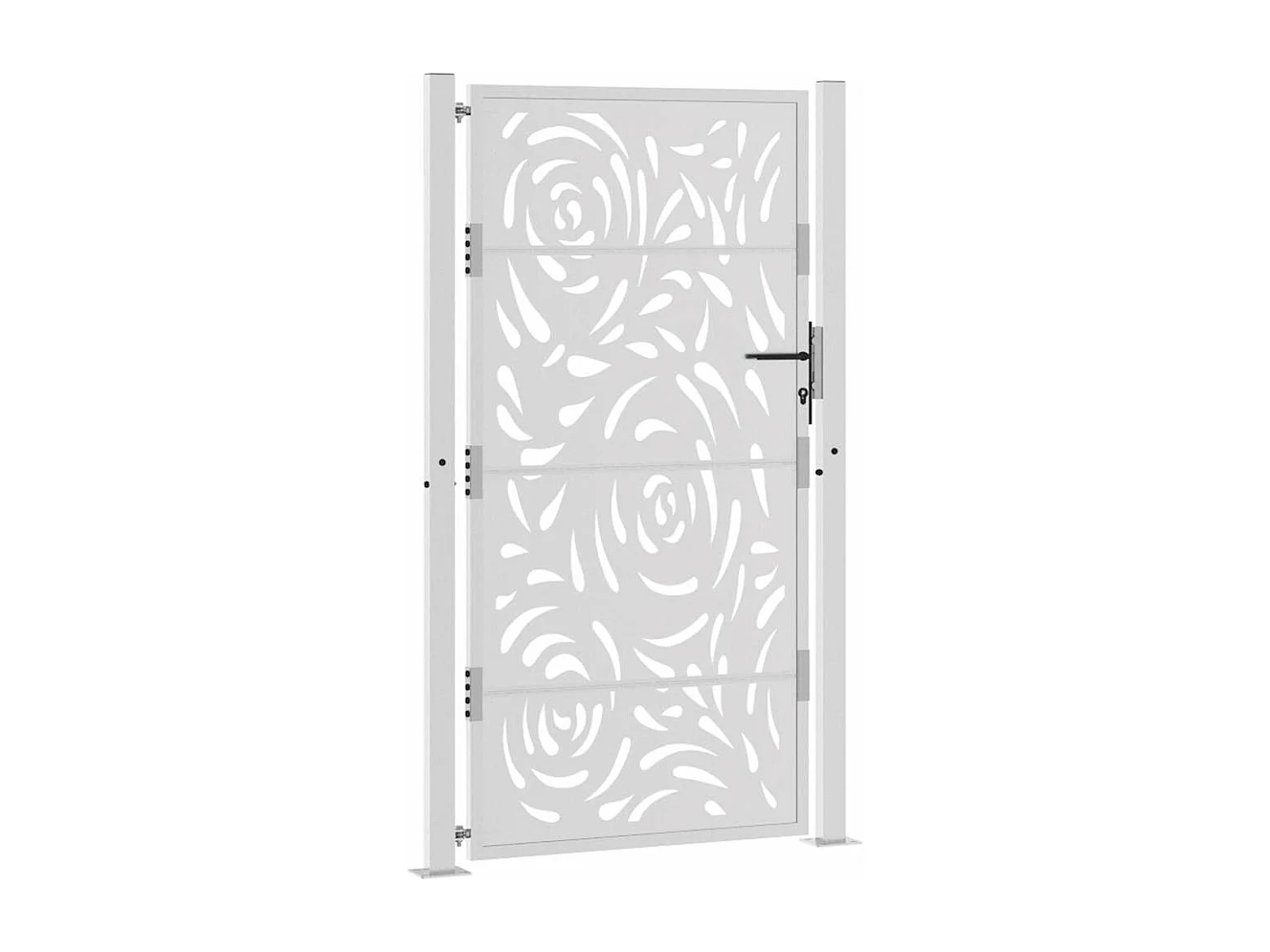 Porte de jardin acier résistant aux intempéries design flamme