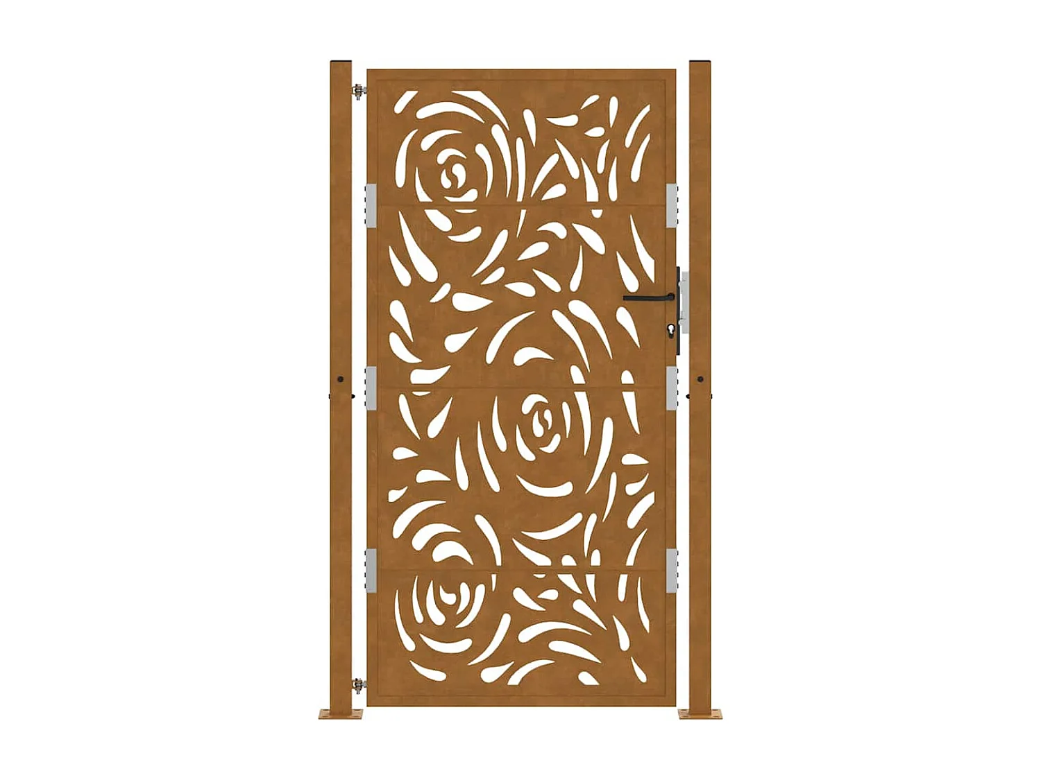 Porte de jardin acier résistant aux intempéries design flamme