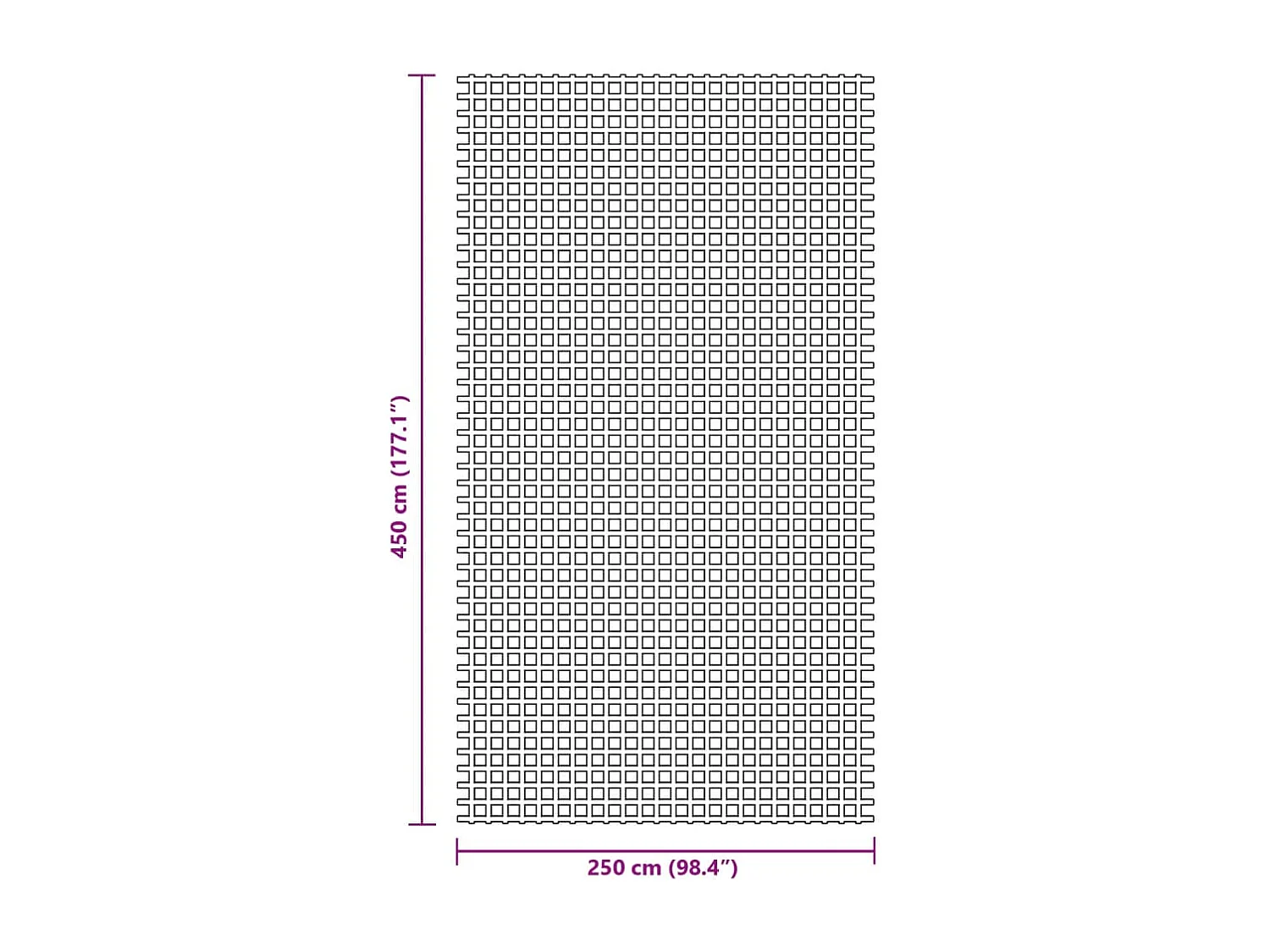 Alfombra para tienda de campaña color antracita 4,5x2,5 m