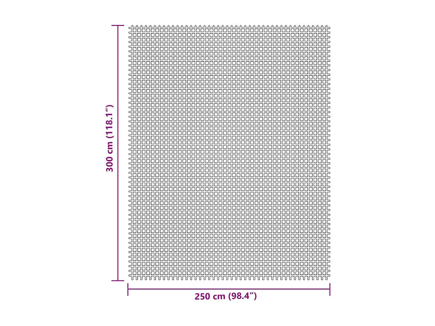 Tappeto tenda crema 3x2,5 m