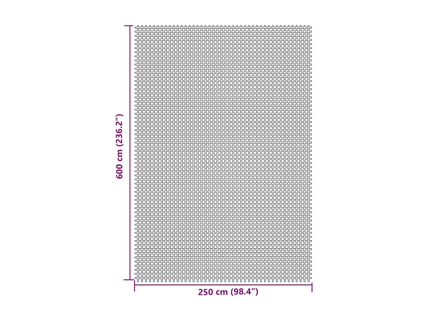 Tapis de tente crème 6x2,5 m