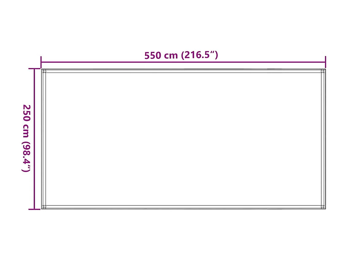 Esteira de tenda 250x550 cm Bege