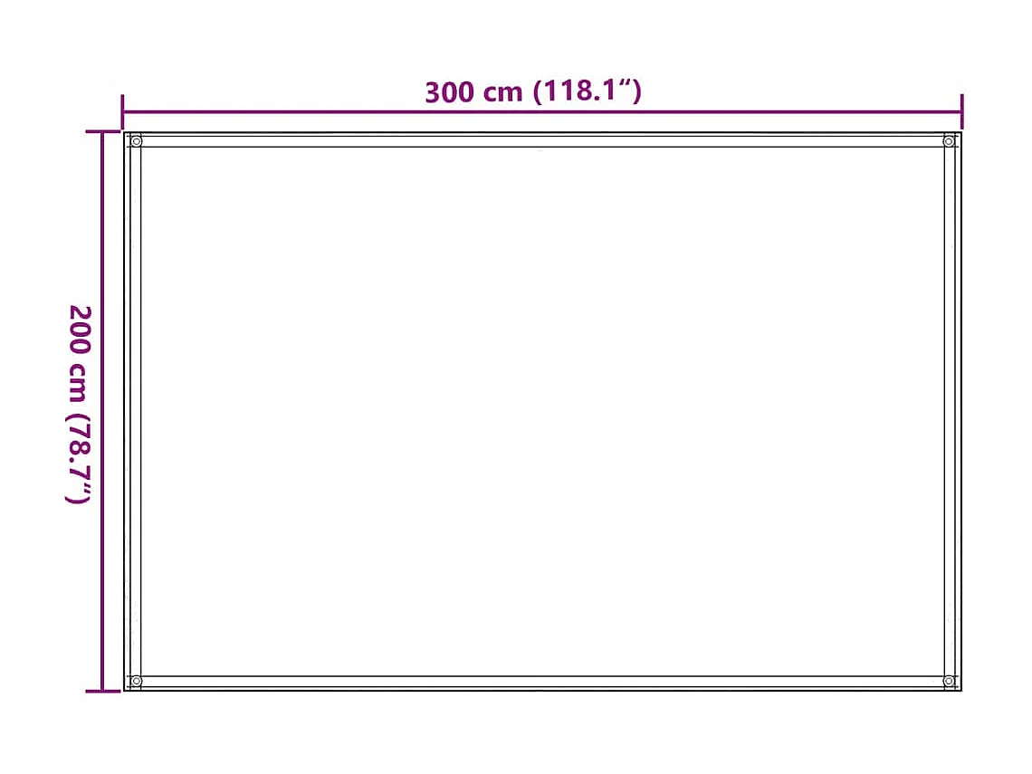 Tapis de tente 200x300 cm Noir