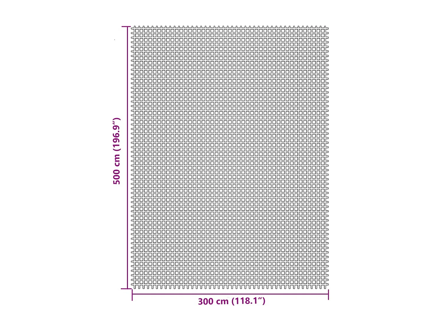 Tappeto tenda crema 5x3 m