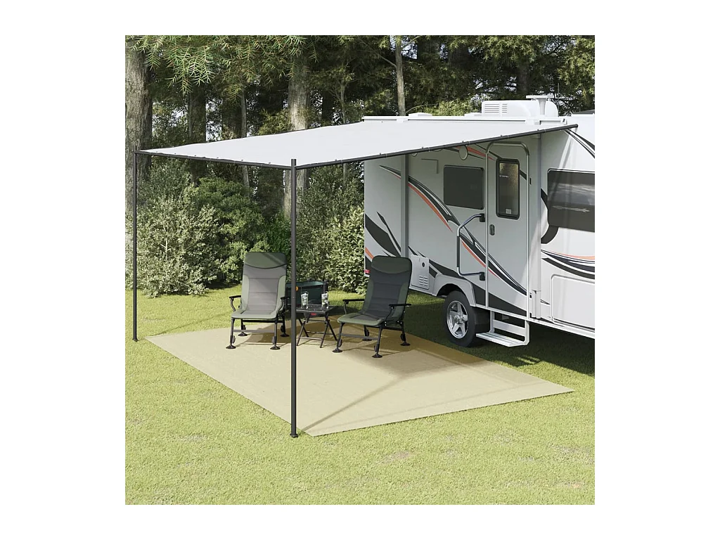 Tapis de tente crème 5x3 m